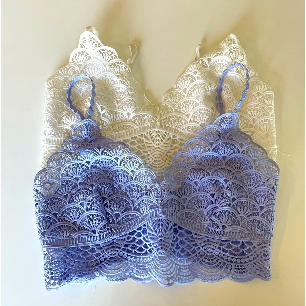 Free People Intimately Bundle of 2 Sunrise to Sunset Lace Bralettes